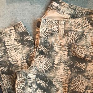 Cabi snakeskin print skinny pants